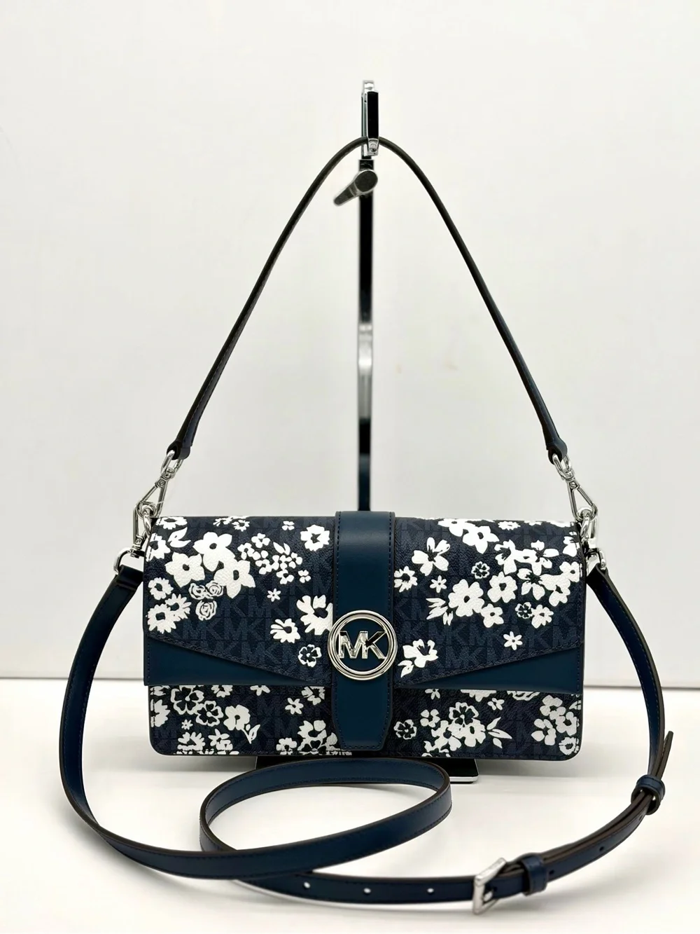 MICHAEL KORS Greenwich Medium Signature Logo Convertible Shoulder Bag Crossbody